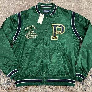 Nwts 498- Ralph Lauren Polo Ball Varsity vintage retro jacket size XL